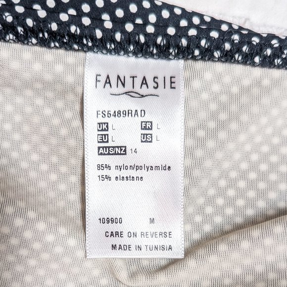 ~*NWOT Fantasie Charcoal Gray Polka Dot Bikini Bottoms - Size L*~ - Picture 5 of 6